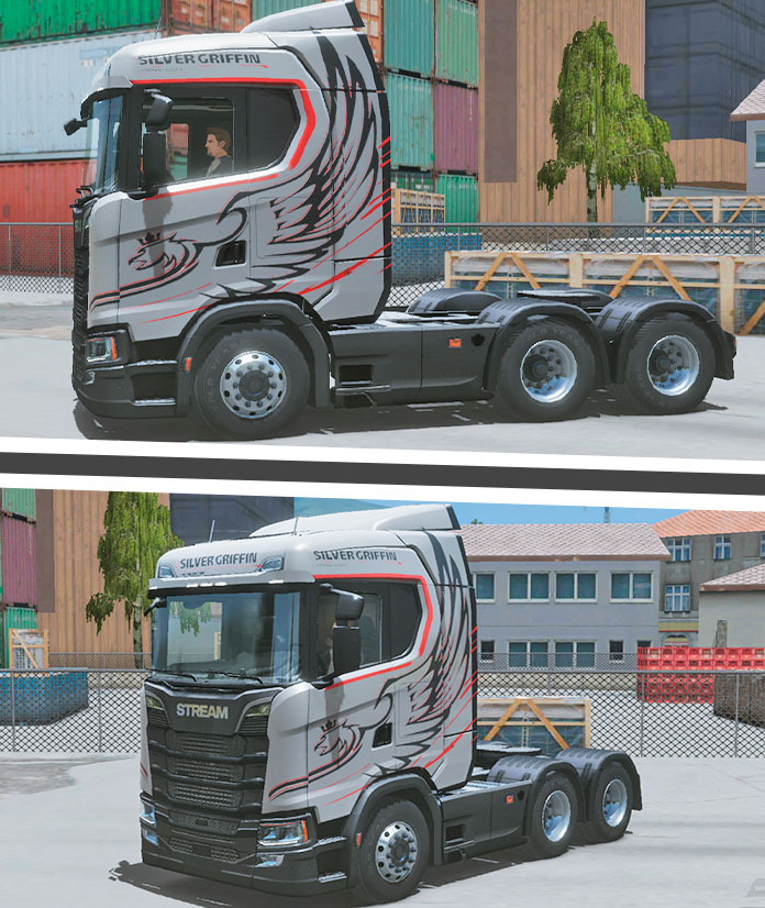 Skins Scania S Edição Silver Griffin WTDS