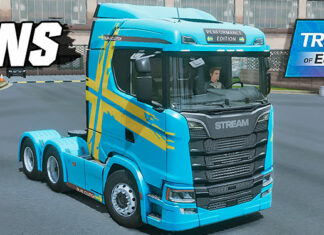 Skins Scania S Faixa Performance Amarela