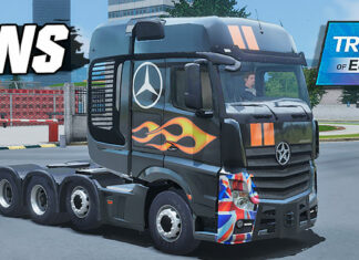 Skins Mercedes Benz Actros Com Chamas