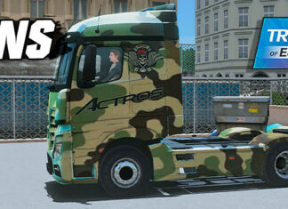 Skins Mercedes Benz Actros Camuflado Guerra