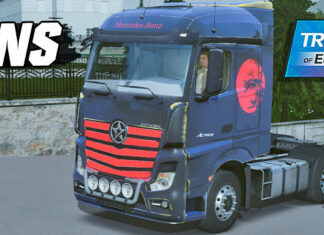 Skins Mercedes Benz Actros Preto Personalizado