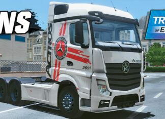 Skins Mercedes Benz Actros Com Faixas Performance Personalizadas