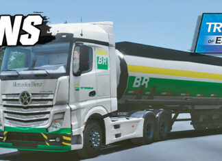 Skins Mercedes Benz Actros BR PETROBRAS Na Carreta Tanque