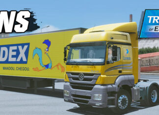 Skins Mercedes Benz Axor na Carreta Bau Correios