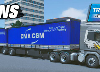 Skins Scania R Adesivo Águia Scania no Rodotrem Container