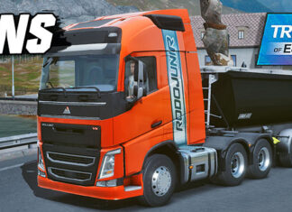 Skins Volvo FH RODOJUNIOR Na Caçamba