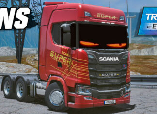 Skins Scania S Super Com Faixas Douradas