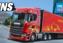 Skins Scania S Edição Especial Heróis da Estrada Conjunto no Bau