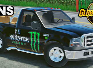 Skins F-250 Preta Monster Energy