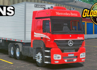 Skins Mercedes Benz Axor Vermelho Original No Bau