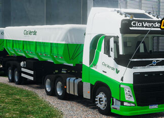 Skins Volvo FH Conjunto Cia Verde no RodoCaçamba