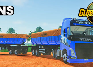 Skins Volvo FH 30 Anos Azul no RodoCaçamba