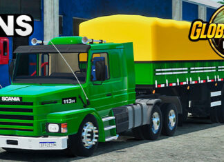 Skins Scania 113 Verde Conjunto na Graneleira RANDON