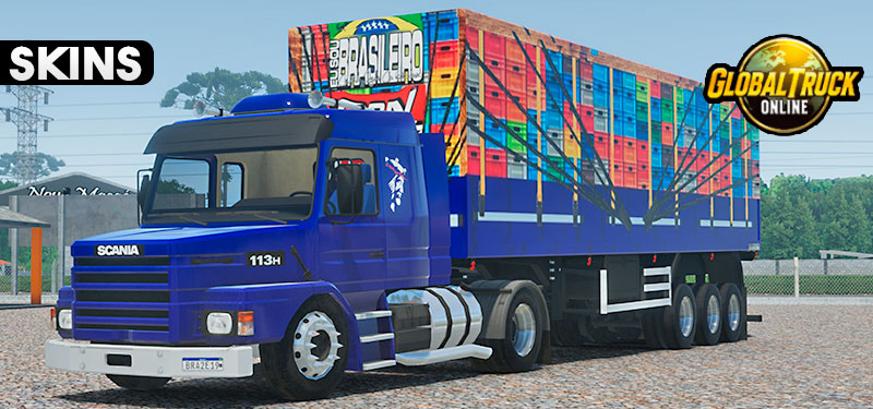 Skins Scania 113 Azul Escuro na Granel Caixaria Ceasa ‘EXCLUSIVA’