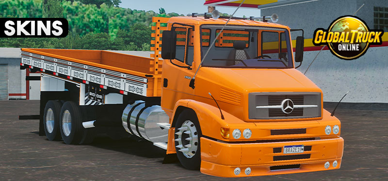 Skins Mercedes Benz 1620 Laranja QUALIFICADO