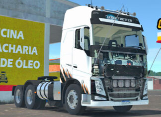Skins Volvo FH Branco Frente Quebrada Realista ‘EXCLUSSIVO’