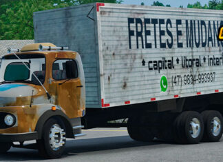 Skins Mercedes Benz 1113 Bau FRETES E MUDANÇAS Pintura Velha Realista