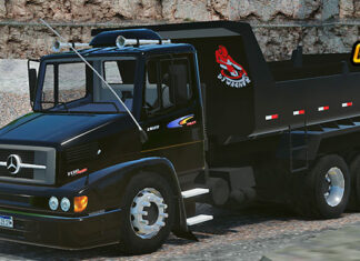 Skins Mercedes Benz 1620 Caçamba Preto DJ Wagner