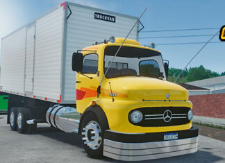 Skins Mercedes Benz 1113 Bau Amarelo Faixas Clássicas