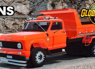 Skins Chevrolet D60 Caçamba Laranja Com faixas