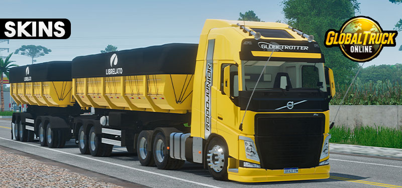 Skins Volvo FH RODOJUNIOR Amarelo no RodoCaçamba