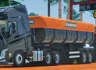 Skins Volvo FH Cinza Performance Conjunto no RodoCaçamba