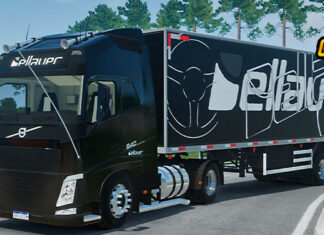 Skins Volvo FH Preto Conjunto Bellaver Transportes