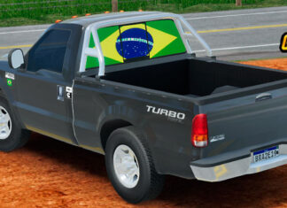 Skins F-250 Cinza Com Bandeira do Brasil