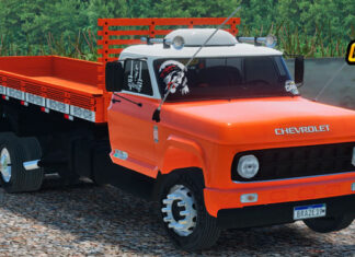 Skins Chevrolet D60 Truck 2 Cores Laranja e Branco Qualificado