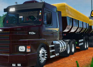 Skins Scania 113 Millenium no RodoCaçamba Com Bandeira São Paulo