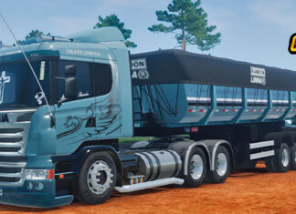Skins Scania R Edição Silver Griffin no RodoCaçamba