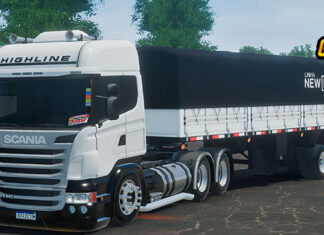 Skins Scania R HIGHLINE Branca Na Greneleira NEW R