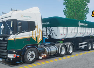 Skins Scania R Conjunto Hungaro Transportes no RodoCaçamba