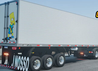 Skins Mercedes Benz Axor Branco no Bauzao Bart Simpson