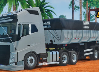 Skins Volvo FH Prata Qualificado Conjunto no RodoCaçamba
