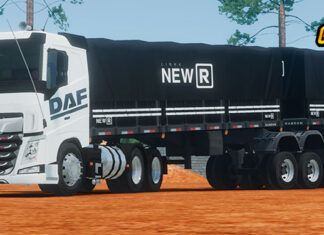 Skins DAF Branco No Bitrem Preto ‘EXCLUSIVO’