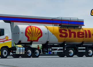 Skins Volvo FH na Carreta Tanque SHELL