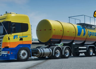 Skins Scania R Conjunto Ipiranga na Carreta Tanque