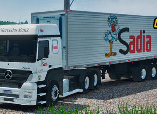 Skins Mercedes Benz Axor Branco Conjunto SADIA