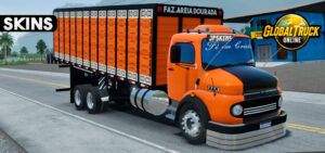 Skins Mercedes Benz 1113 Laranja Capo Preto Boiadeiro 0142141