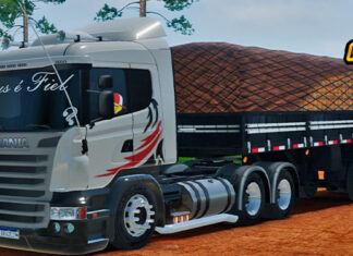 Skins Scania R Qualificada na Carreta Grane Carregada de Maracujá