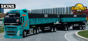 Skins Volvo FH Azul Turquia Com Faixas Com Faixas no RodoCaçamba 0g48g4hgh