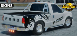 Skins F-250 Branca Com Faixas 0hj48h4jh8jj