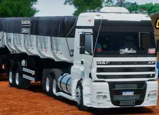 Skins DAF XF branco no RodoCaçamba ‘EXCLUSIVO’
