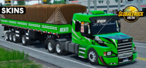 Skins Scania 113 Verde Grafitada Qualificada na Graneleira Lonada 0f84fg4f