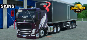 Skins Volvo FH Teto Baixo Roxo Ocean Race no Bau Preto 0gf481fgh