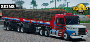 Skins Scania 113 Vermelha Capo Branco No Bitrem Lonado d18fdfd8f
