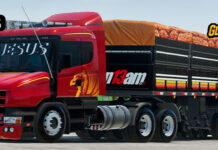 Skins Scania 124G Edição Heróis do Asfalto na Granel Preta Batateira