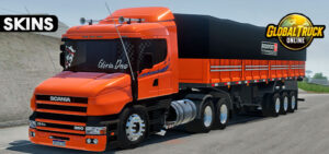 Skins Scania 124G Laranja Faixas Horizon na Graneleira 'EXCLUSIVA' 084g8h4gh