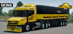 Skins Scania 124G Amarela Faixa Espiral Conjunto na Granel 'EXCLUSIVA' 0894d4f8df